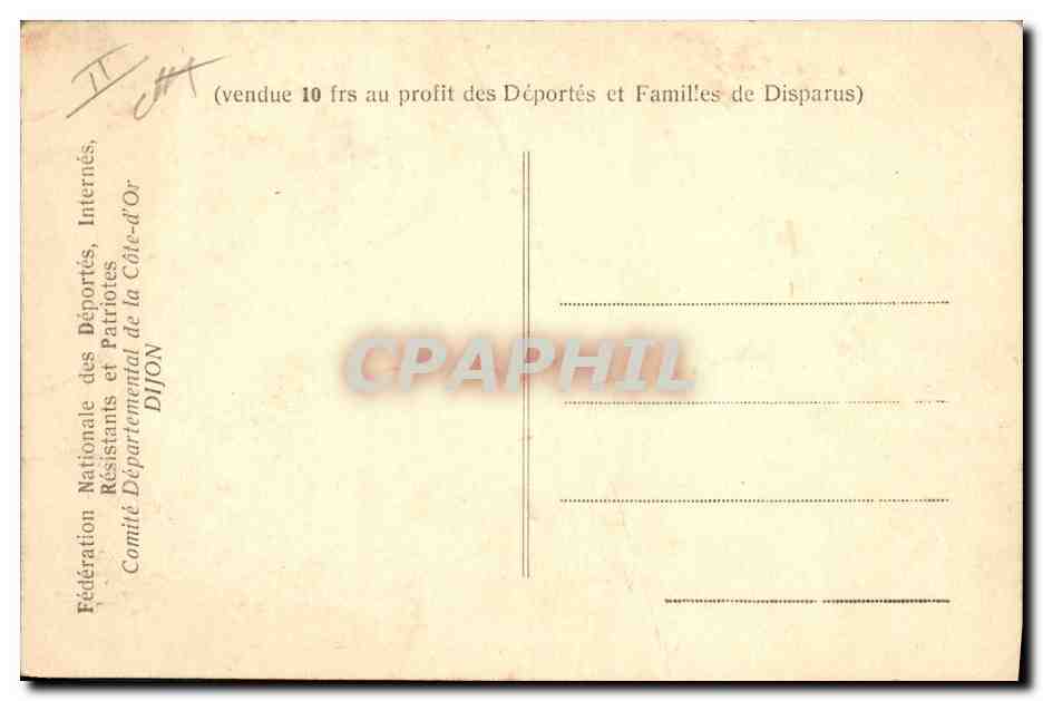 CPM Militaria Deportes internes Resistants et patriotes Dijon — Rückseite