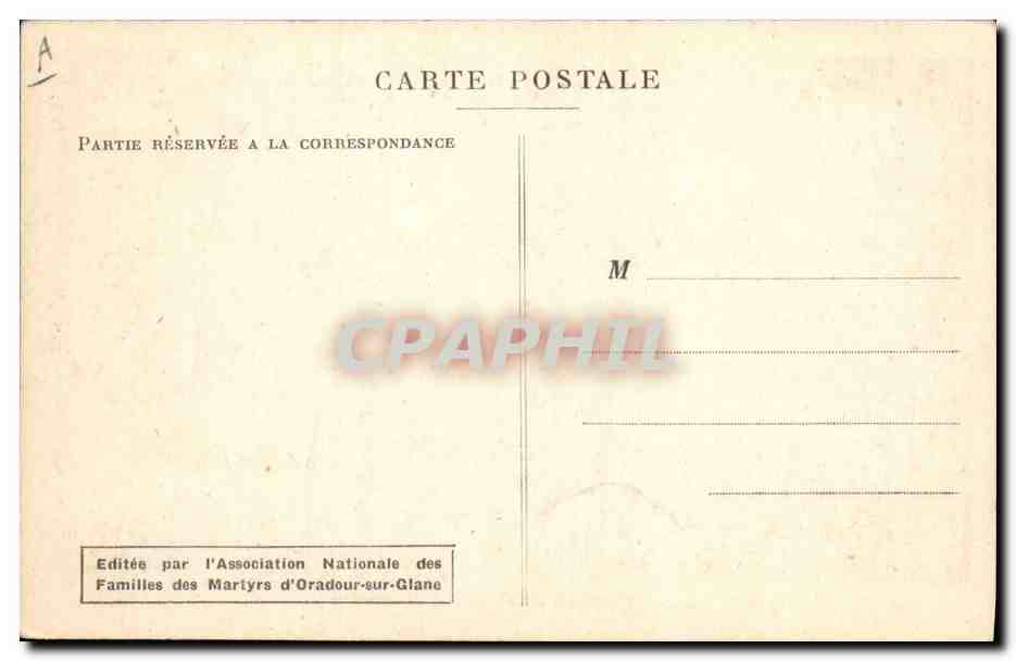 CPM Militaria Oradour sur Glane Rue des Bordes — Rückseite