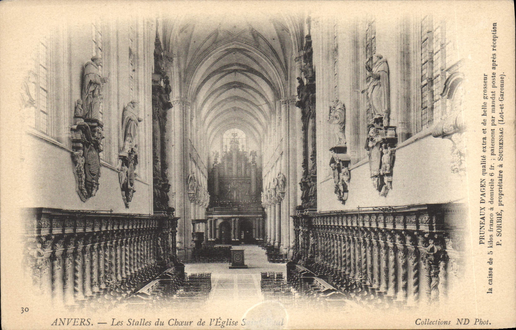 CPA Orgue Anvers Les stalles du choeur de l'eglise 