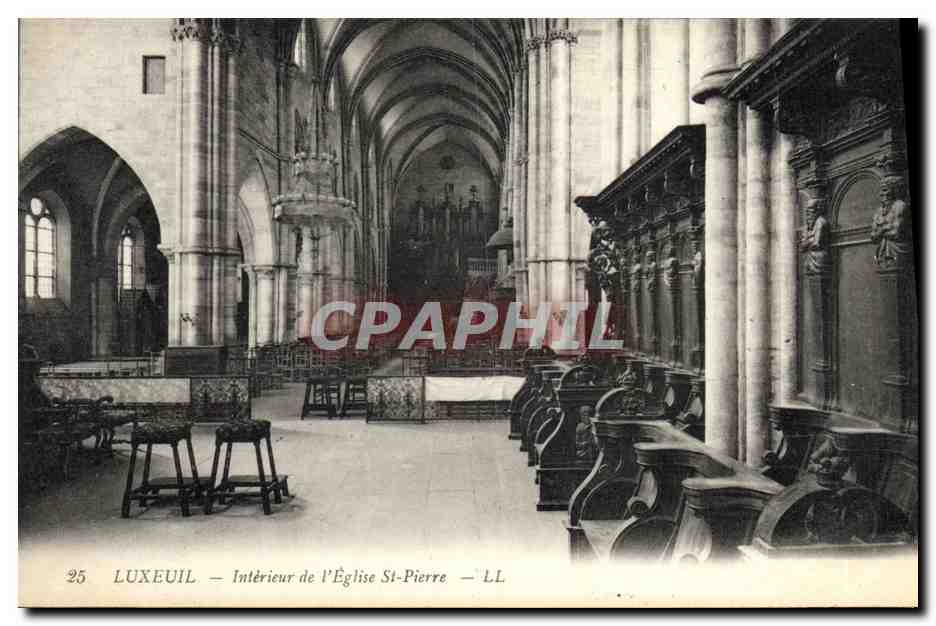 CPA Orgue Luxeuil Interieur de l'eglise St Pierre