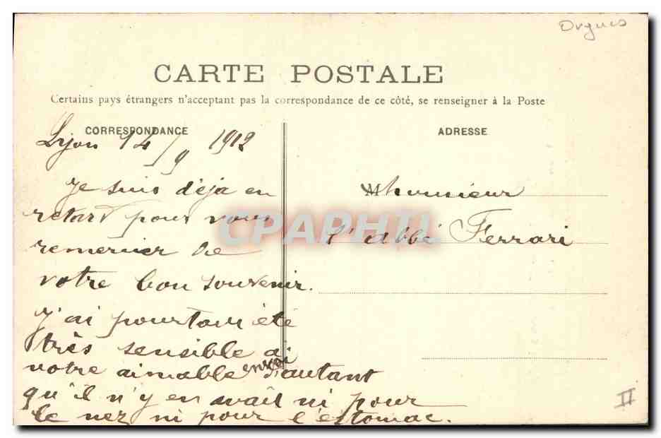 CPA Orgue Lyon Saint Francois de Sales — Back