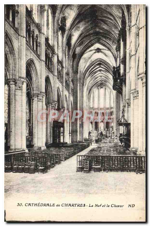 CPA Orgue Cathedrale de Chartres La nef et le choeur