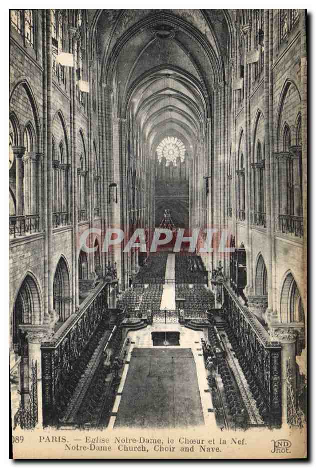 CPA Orgue Paris Eglise Notre Dame Le choeur et la nef 