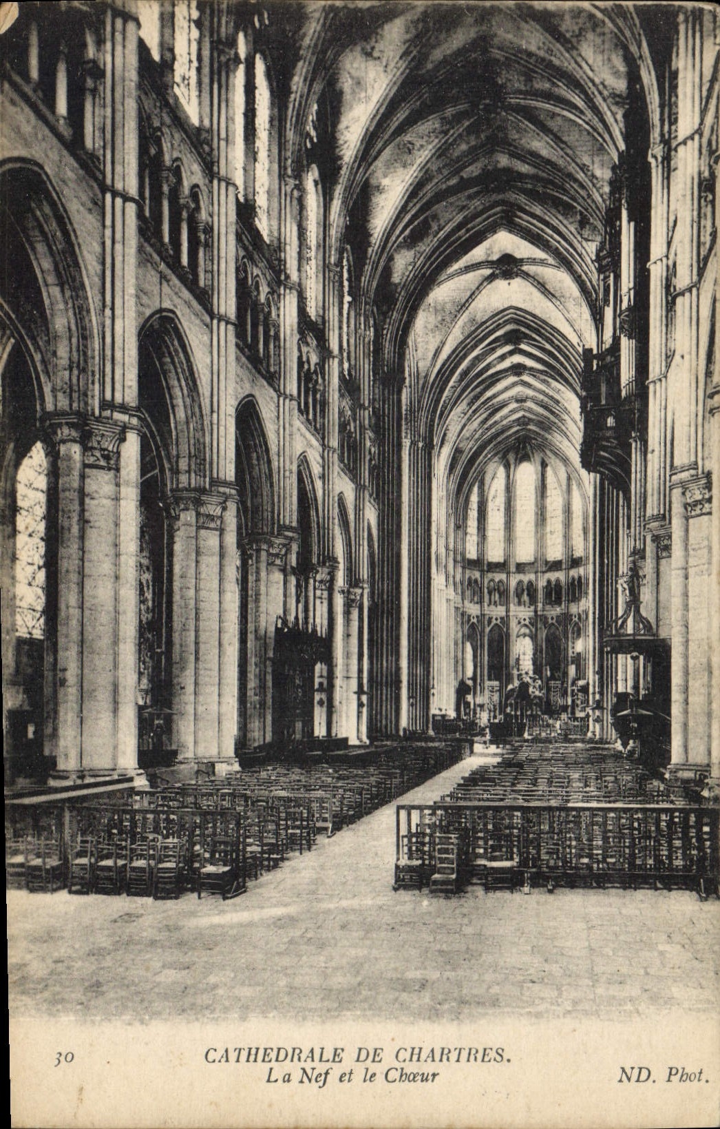 CPA Orgue Cathedrale de Chartres La nef et le choeur