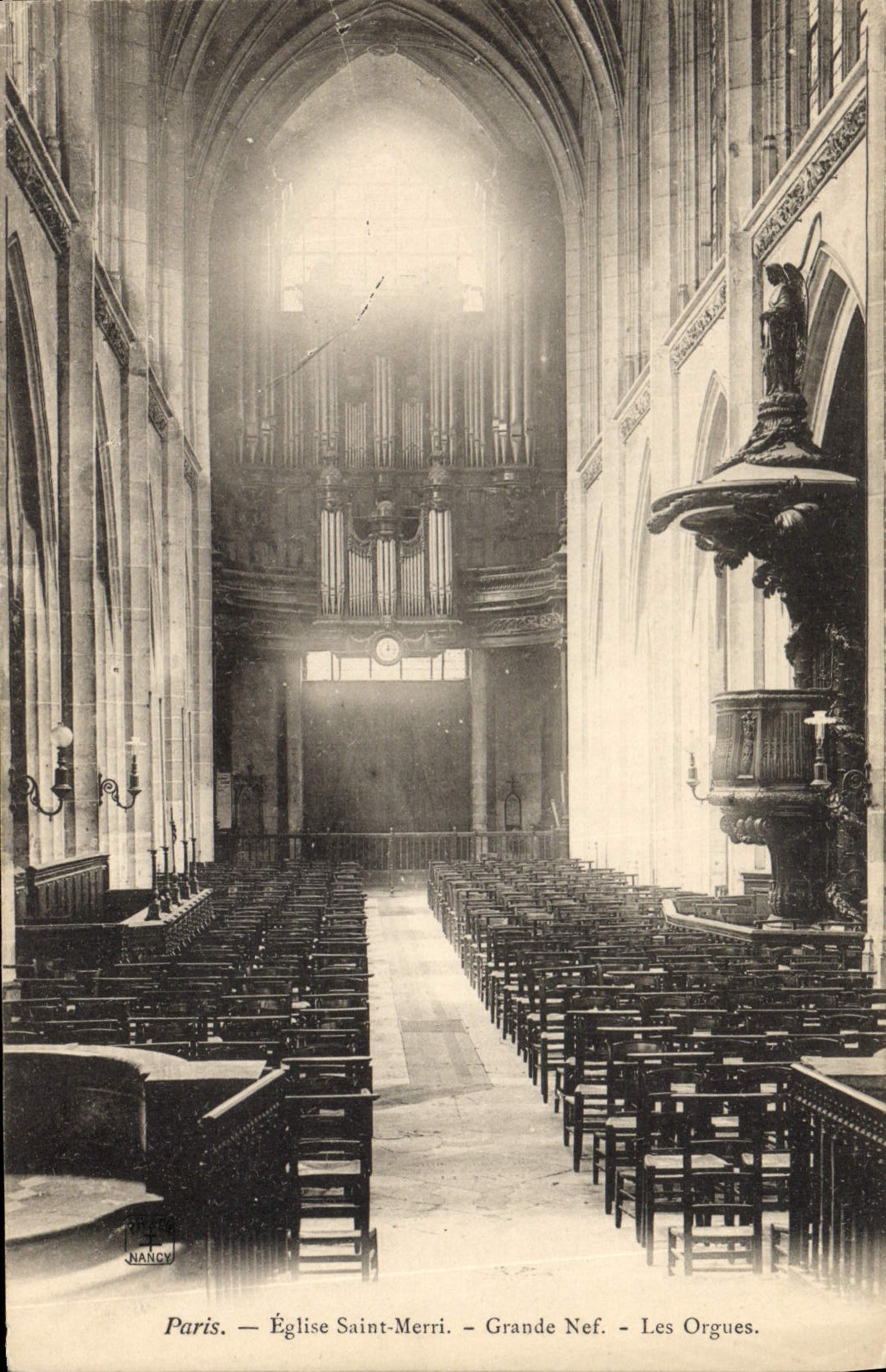 Paris — Église Saint-Merri — Grande Nef — Les Orgues