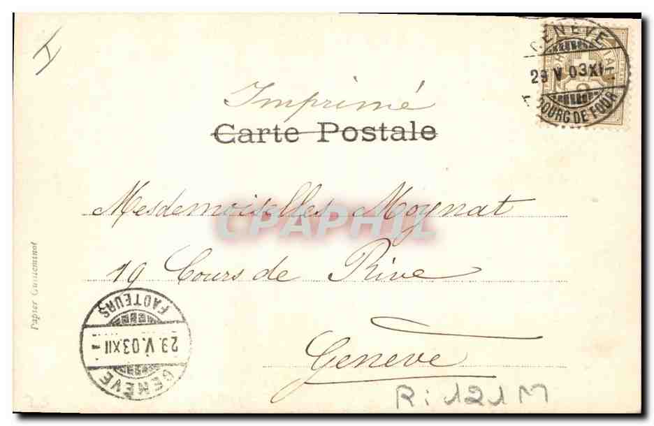 CPA Folklore Enfants La Dot d'Auvergne — Rückseite