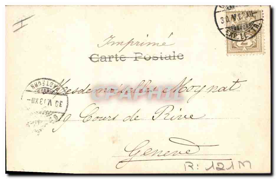 CPA Folklore Enfants La Dot d'Auvergne — Verso
