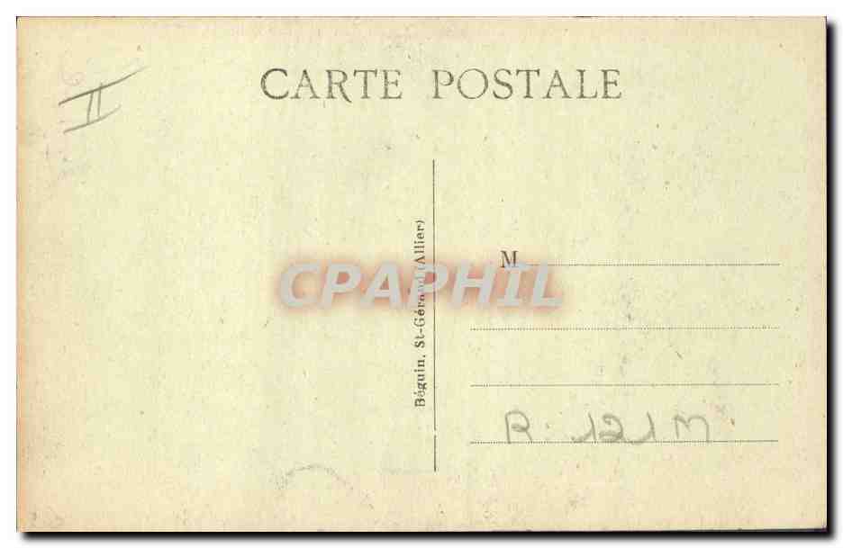 CPA Folklore Auvergne Paysanne Auvergnate — Verso