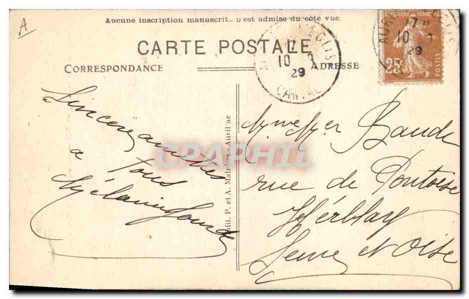 CPA Folklore Auvergne La bourree d'Auvergne — Verso