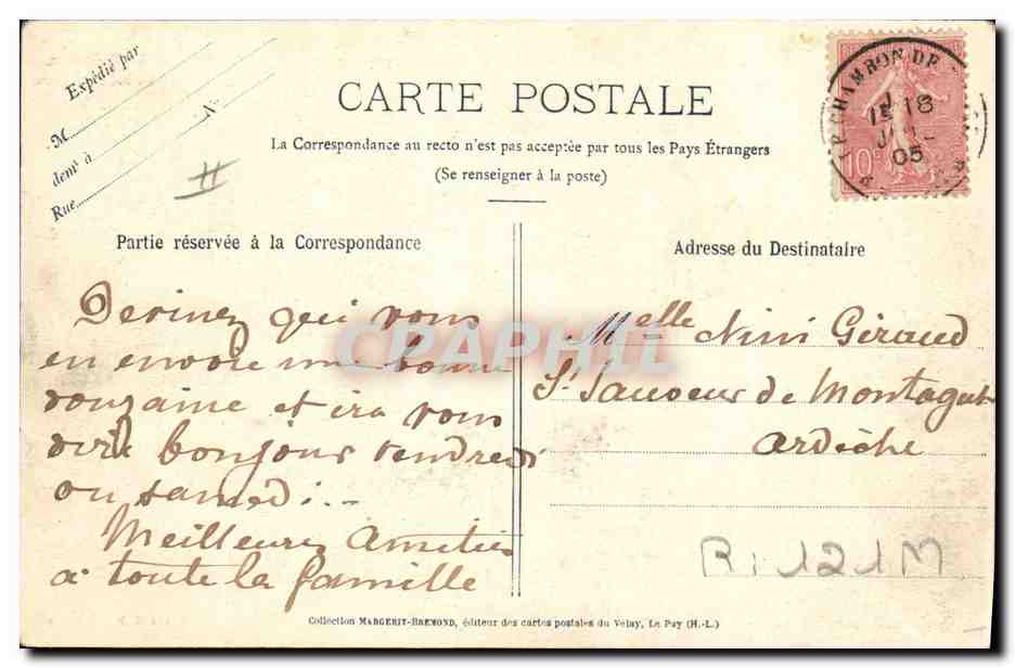 CPA Folklore Une scene villageoise Le bal champetre Accordeon — Verso