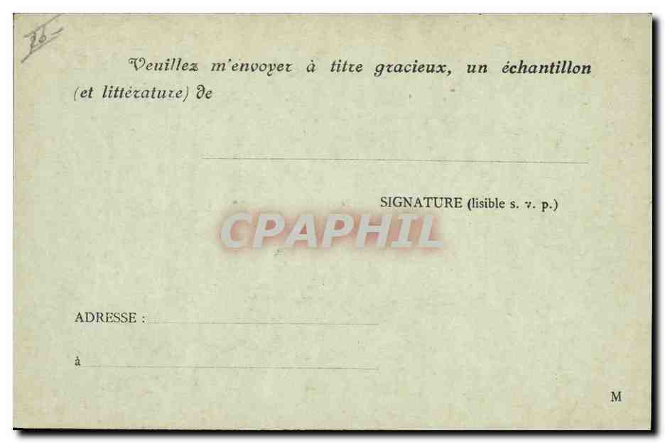 Carte postale publicitaire — Monsieur Marcel SAVÉ, pharmacien — Laboratoire des Produits Bayer, 52 rue Sedaine, Paris (XIe) — Back