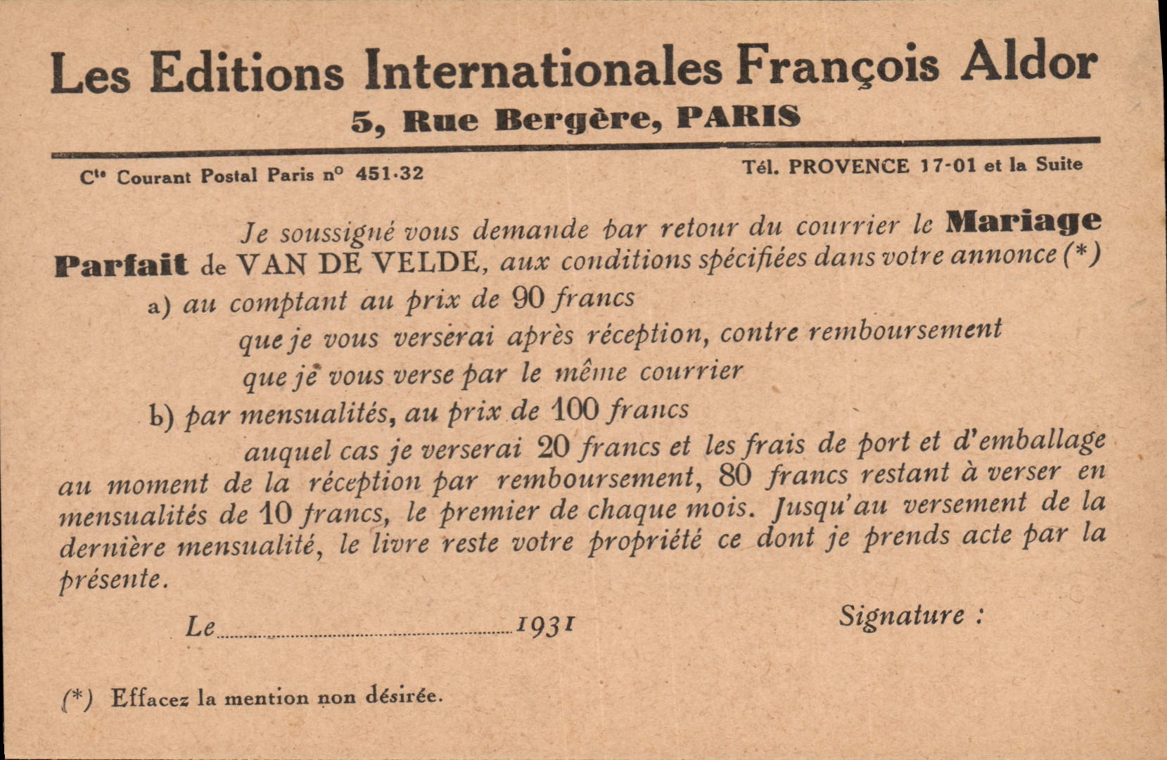 CPA Publicite Editions Internationales Francois Aldor Rue Bergere Paris