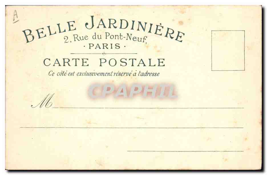 CPA Publicite Belle Jardiniere Paris Rue du Pont Neuf Paris Enfants — Verso