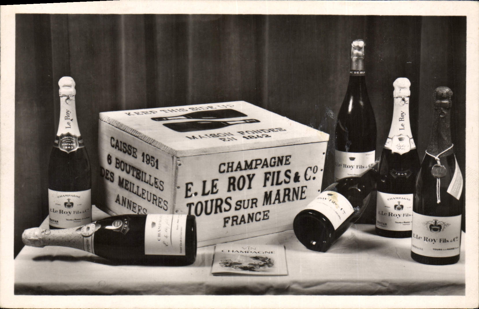 CPA Publicite Champagne Le Roy Fils Tours sur Marne France