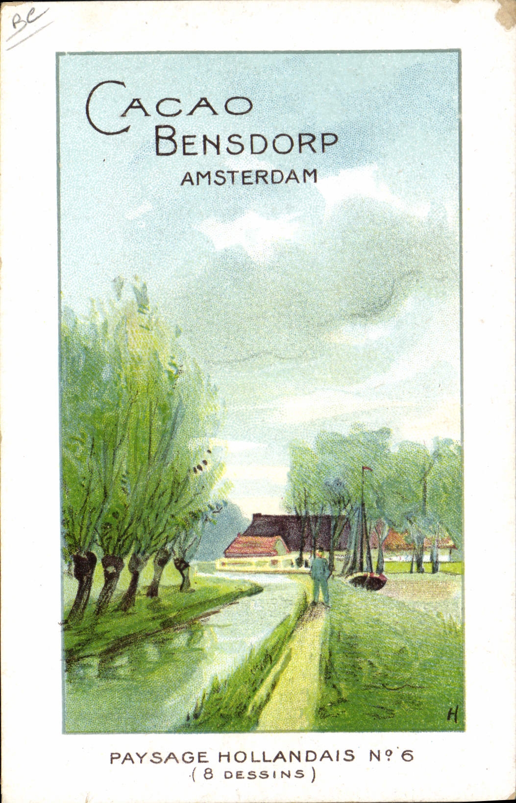 CPA Publicite Cacao Bensdorp Paysage Hollandais Amsterdam