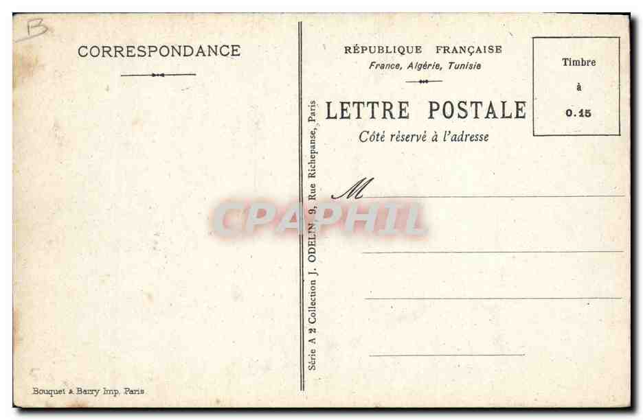 CPA Publicite Le rustique Odelin  — Verso