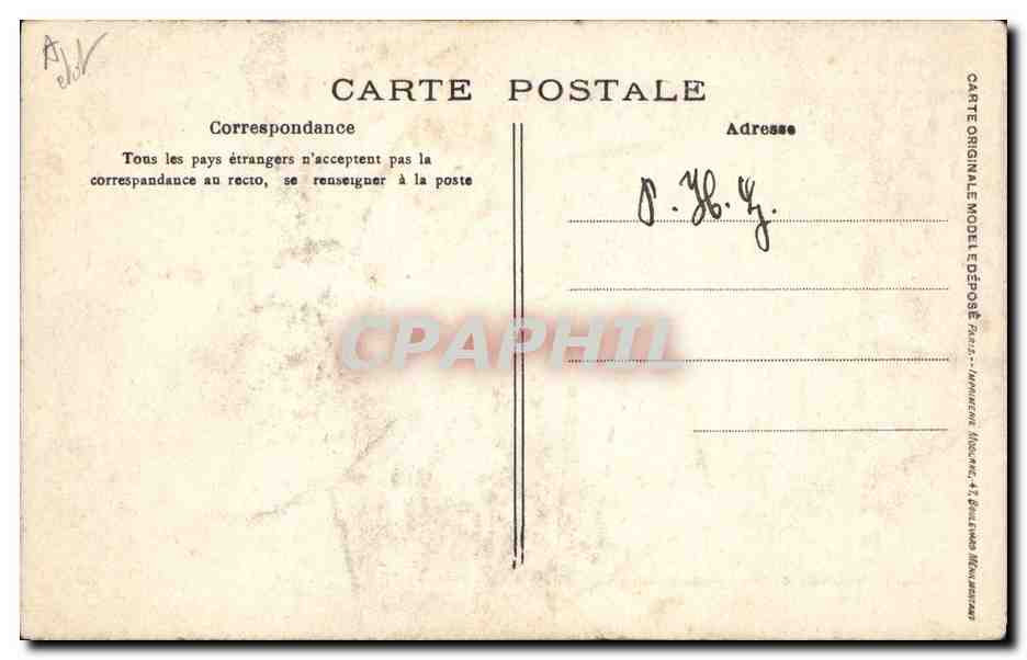 CPA Publicite Pates Saucissons Jambons Coc President Fallieres — Verso