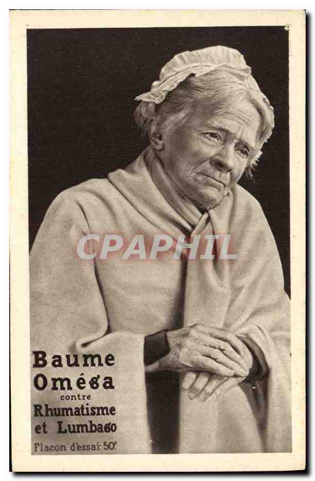 CPA Publicite Baume Omega contre rhumatisme et lumbago