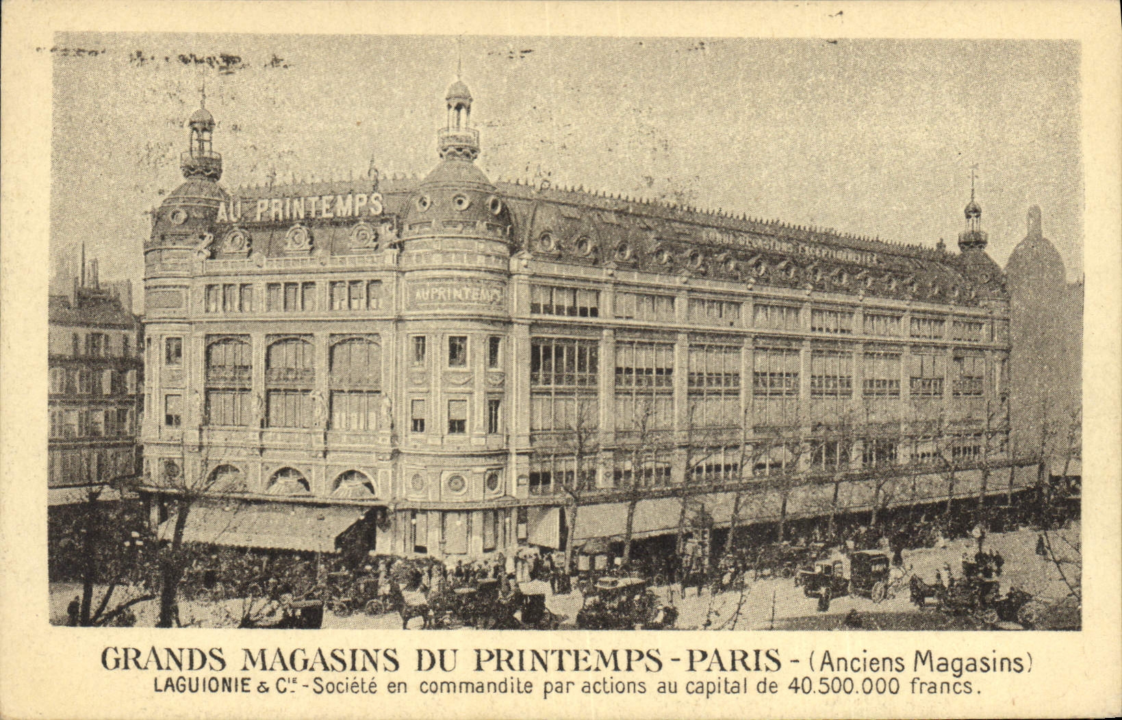 CPA Publicite Grands Magasins du Printemps Paris