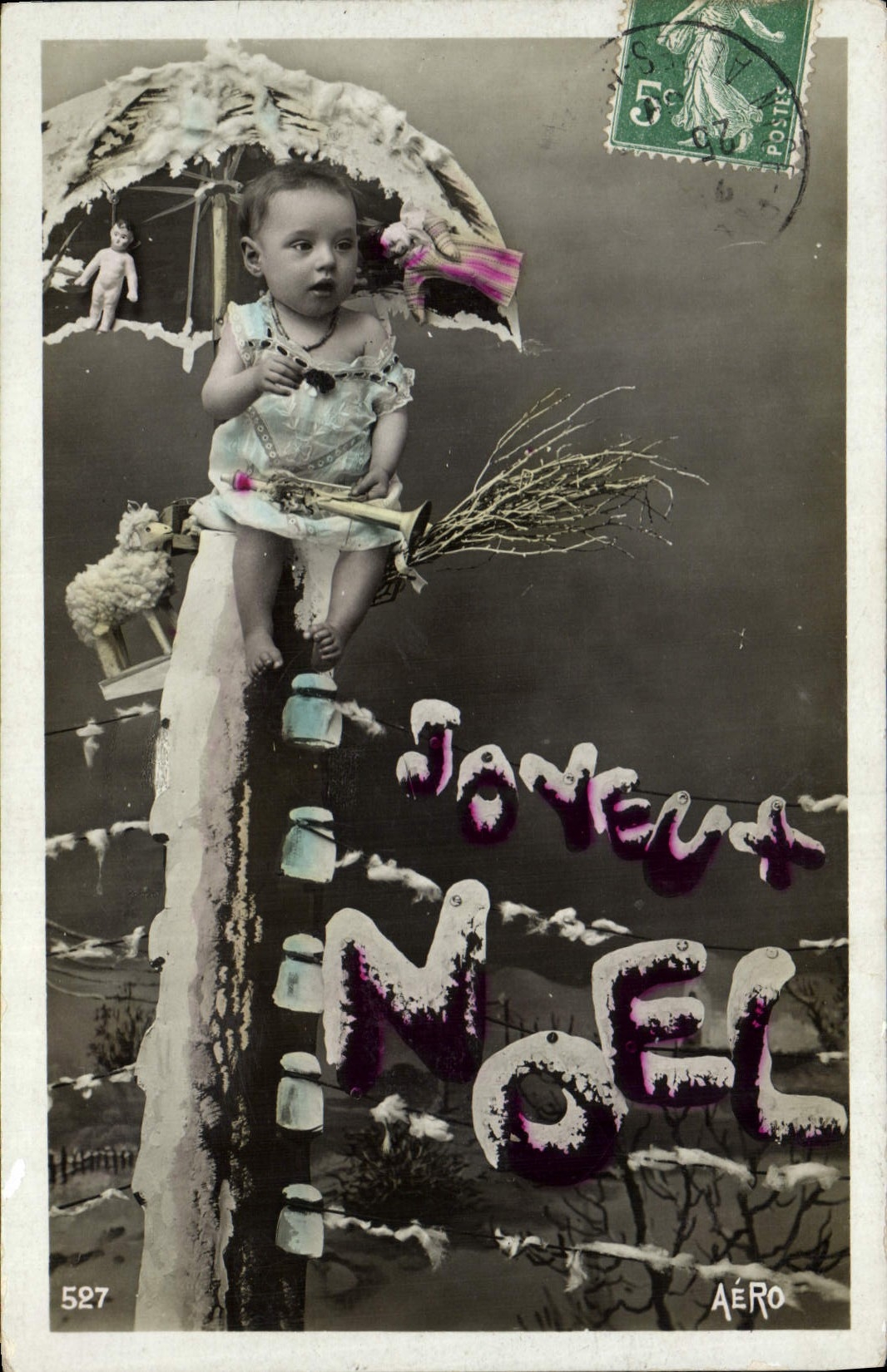 CPA Fantaisie Enfant Noel Bebe