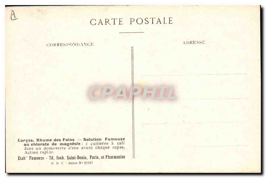Jacinthé des Bois — Planche 19 — Édition des Établissements Fumouze — Reverso