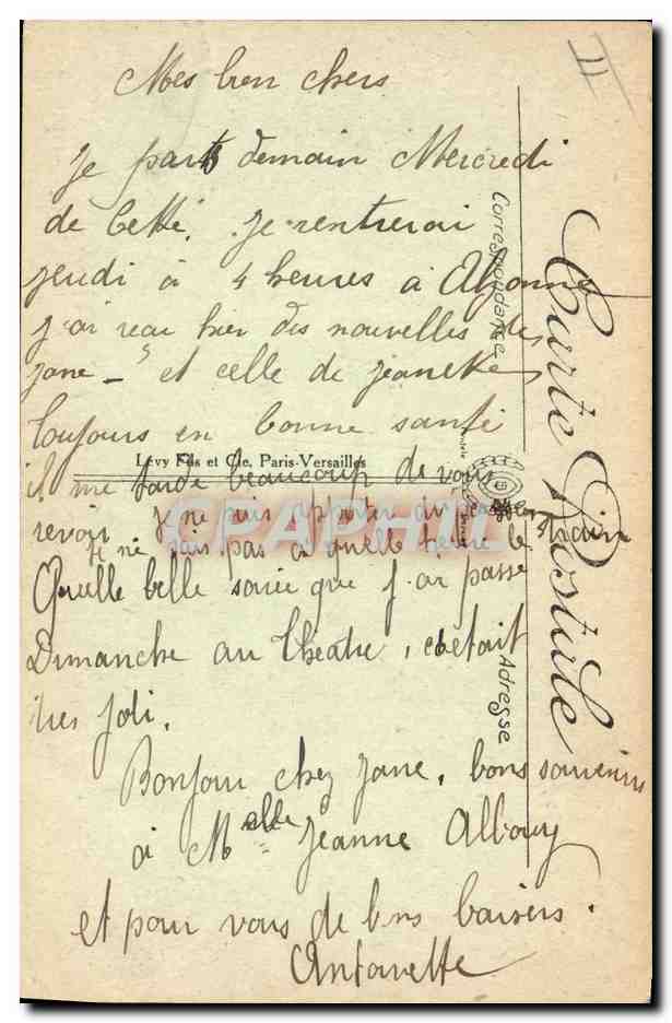 CPA Phare Saint louis et la jetee Frontignan Cette Bateaux — Rückseite