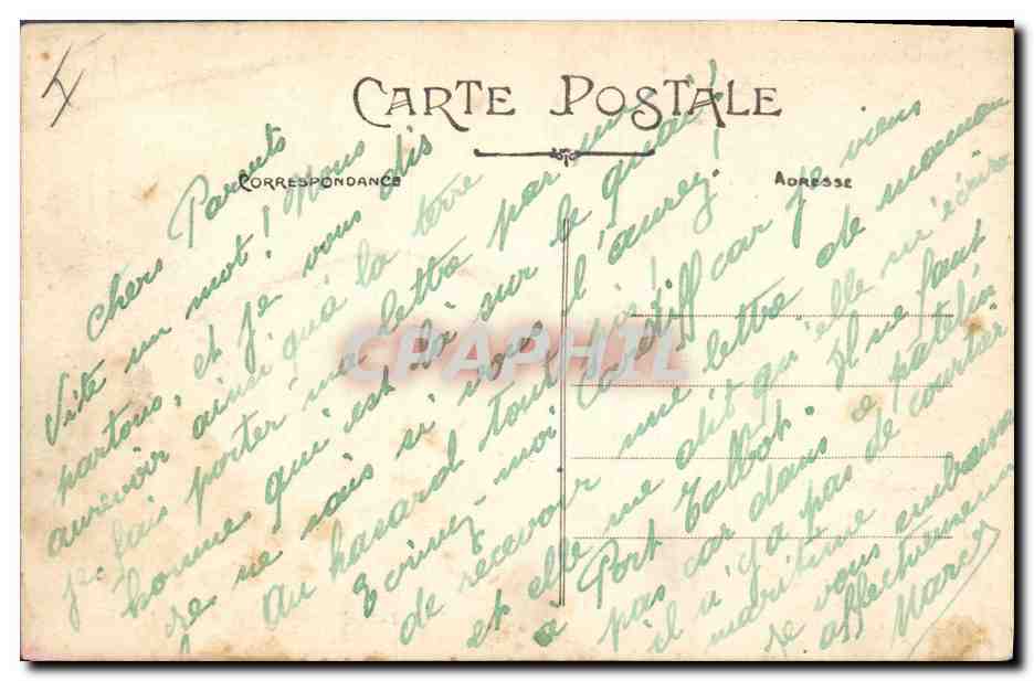 CPA Phare Saint Nazaire Cargo sortant des bassins Bateau — Rückseite