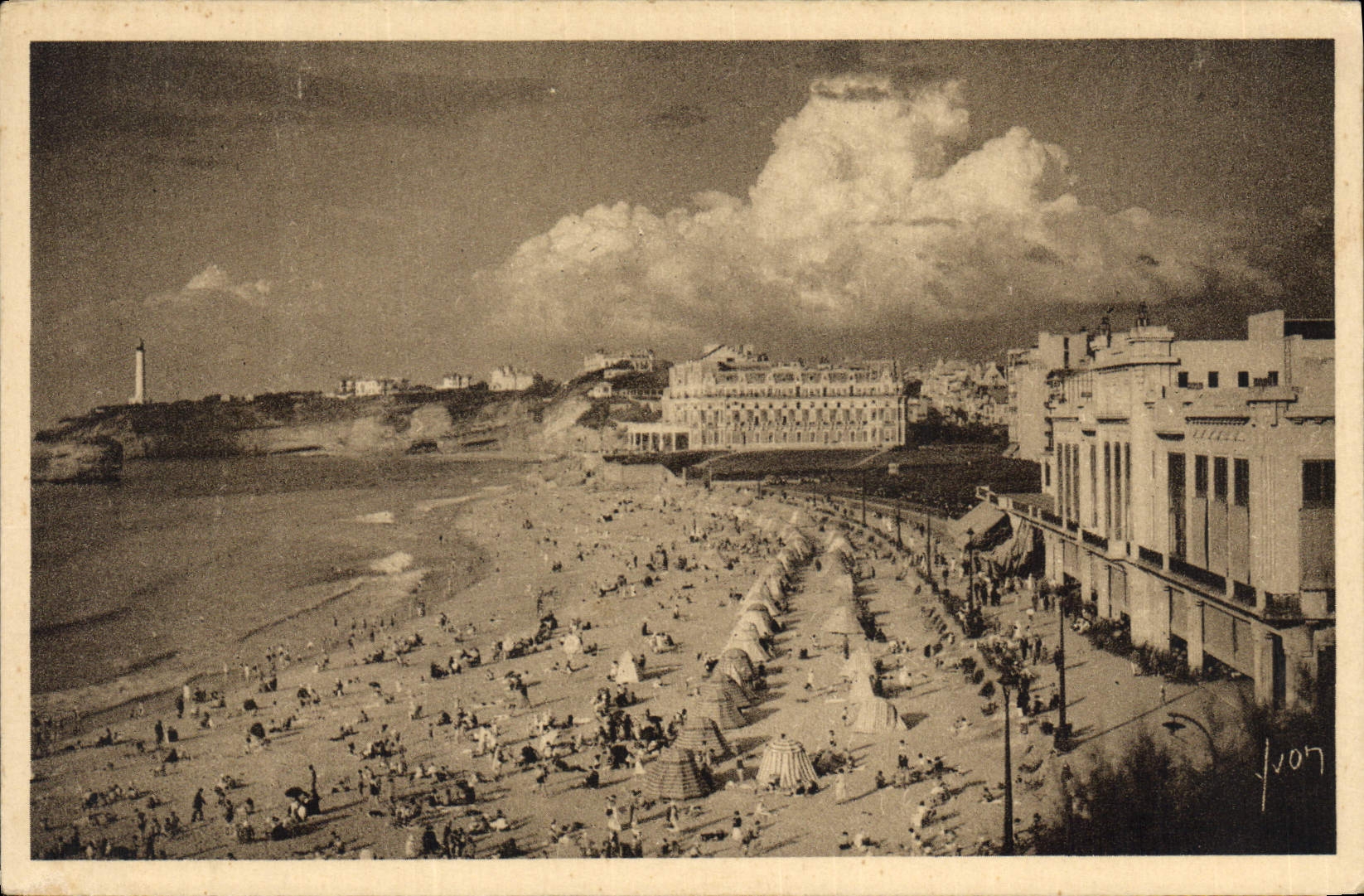 CPA Phare Biarritz La grande plage