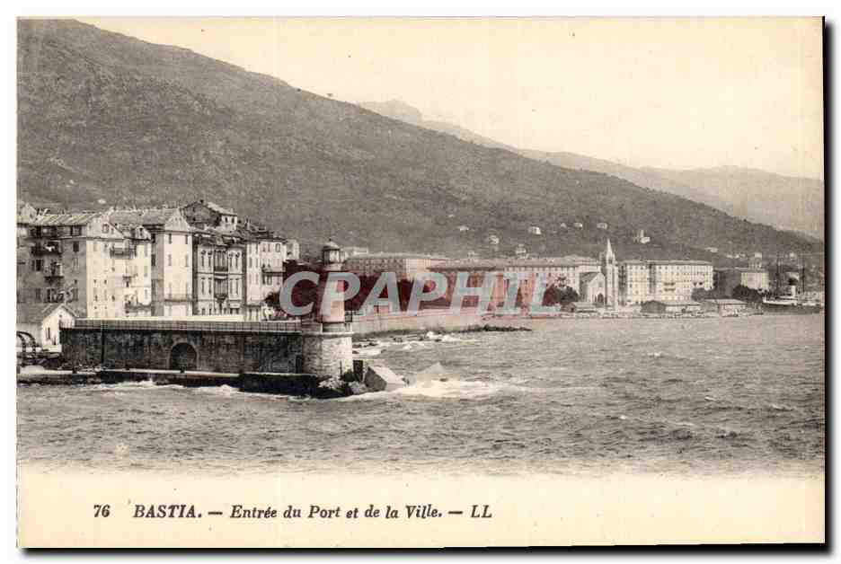 CPA Phare Bastia Entree du port et de la ville Corsica Corse 