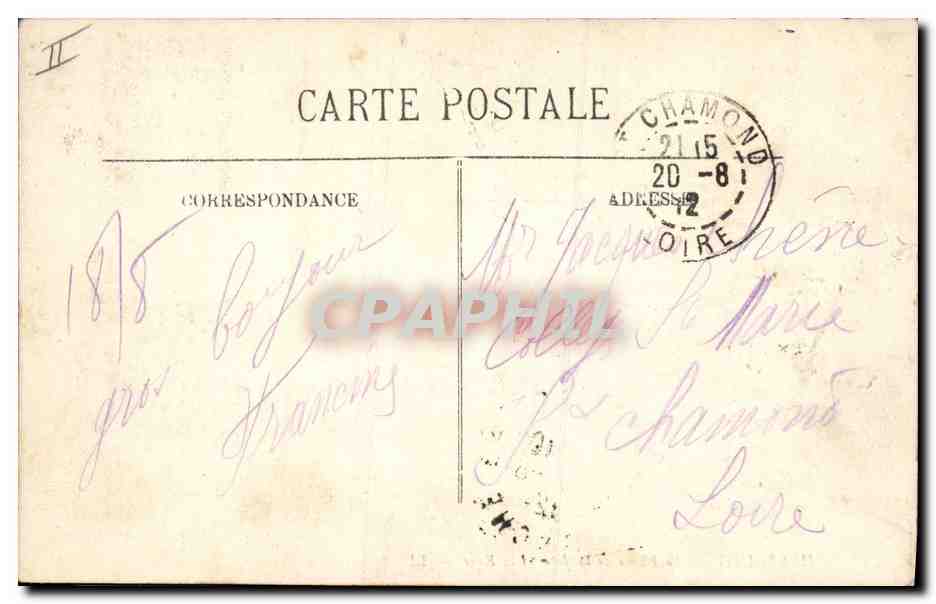CPA Phare Cherbourg Le phare de la jetee et la rade Bateaux — Rückseite