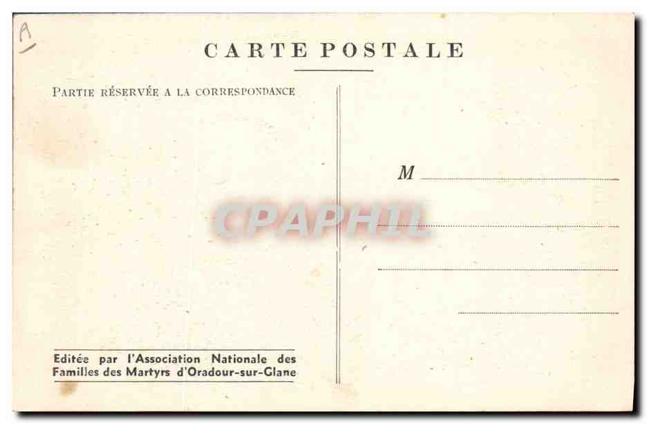 CPM Militaria Oradour sur Glane Le maitre autel — Rückseite