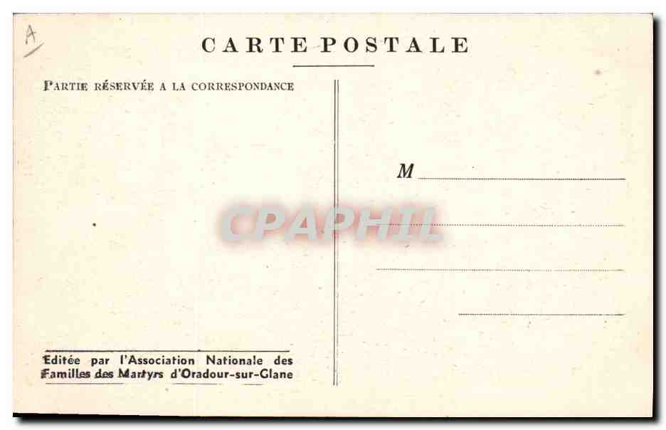 CPM Militaria Oradour sur Glane Carrefour des Bordes — Rückseite
