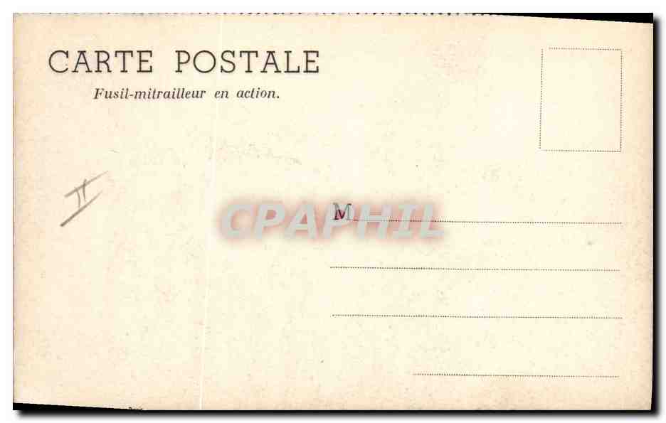 CPM Militaria Fusil mitrailleur en action — Rückseite