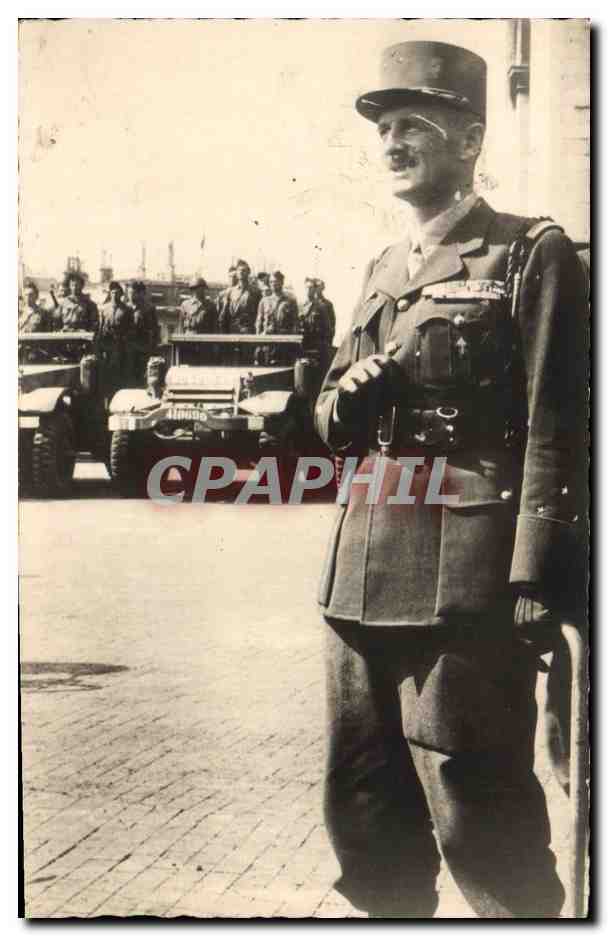 Général Leclerc — Départ de forces militaires — Éditions O.P. Photo-Presses-Libération - Anverso