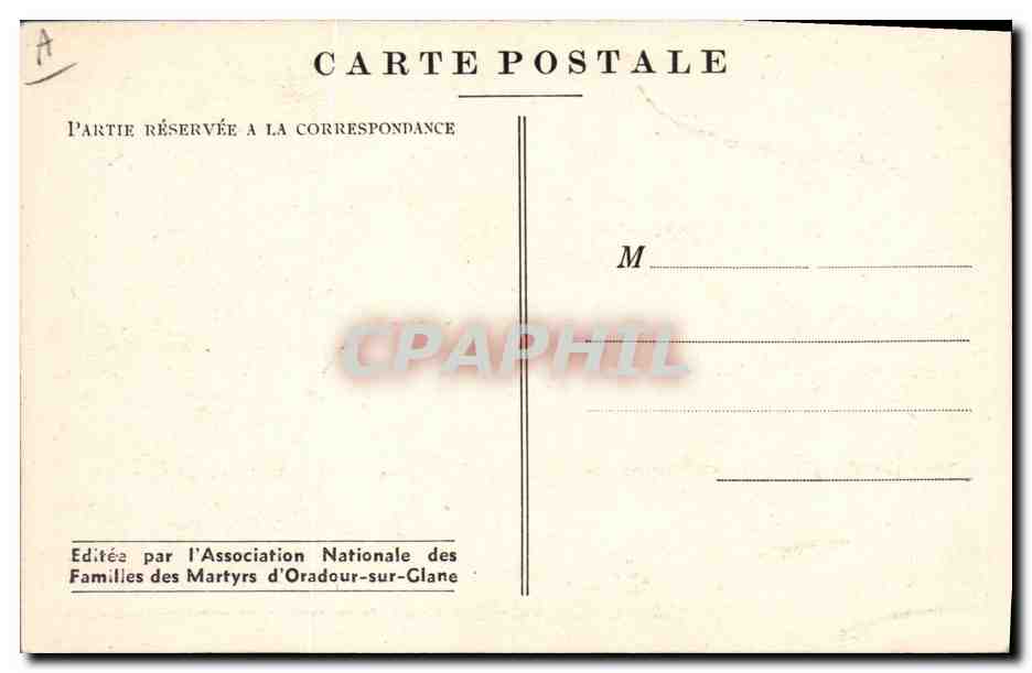CPM Militaria Oradour sur Glane Rue Emile Desourteaux — Rückseite
