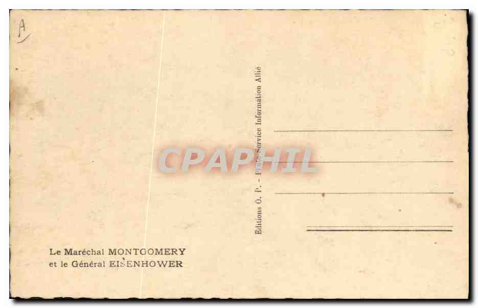 CPM Militaria Le Marechal Montgomery et le General Eisenhower — Rückseite