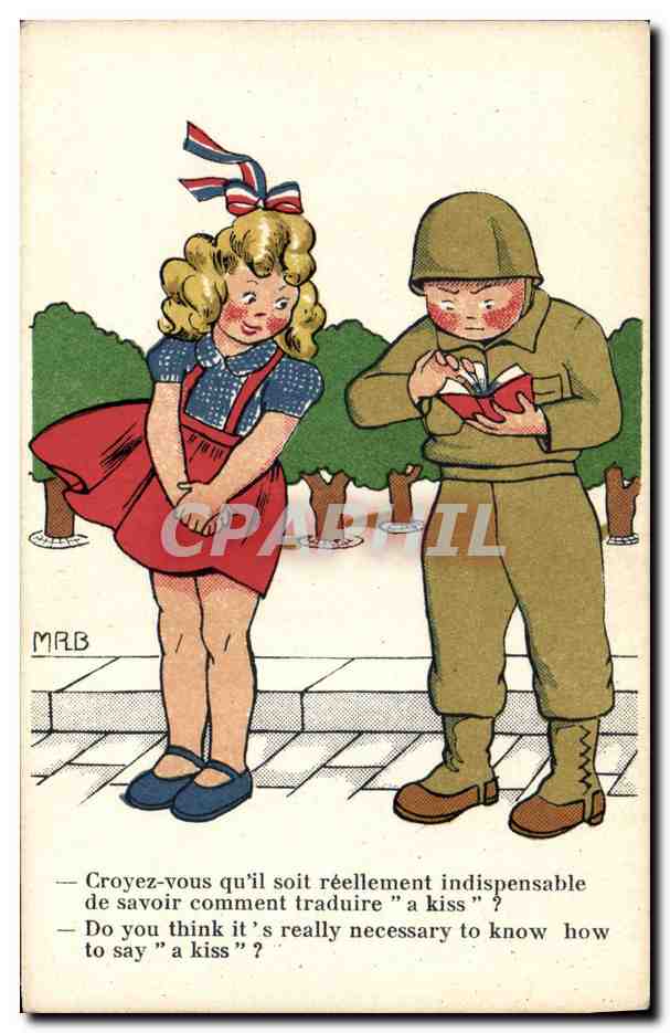 Enfant et soldat — Question sur la traduction de 'a kiss' — MRB