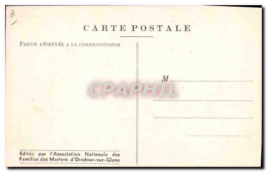 CPM Militaria Oradour sur Glane Ruines de l'eglise — Rückseite