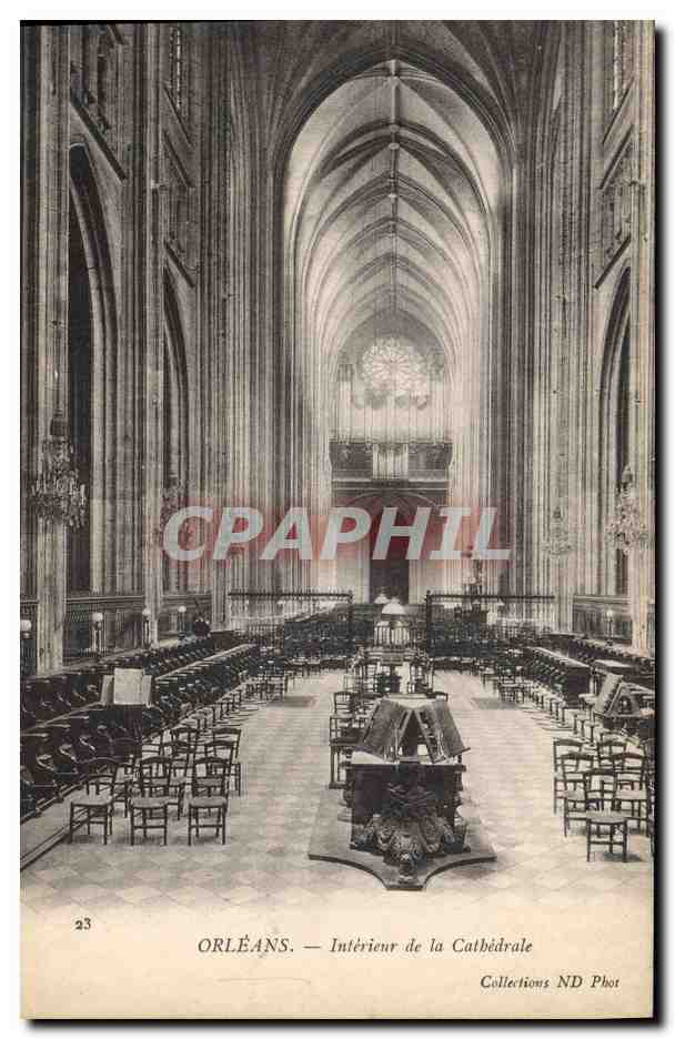 CPA Orgue Orleans Interieur de la cathedrale