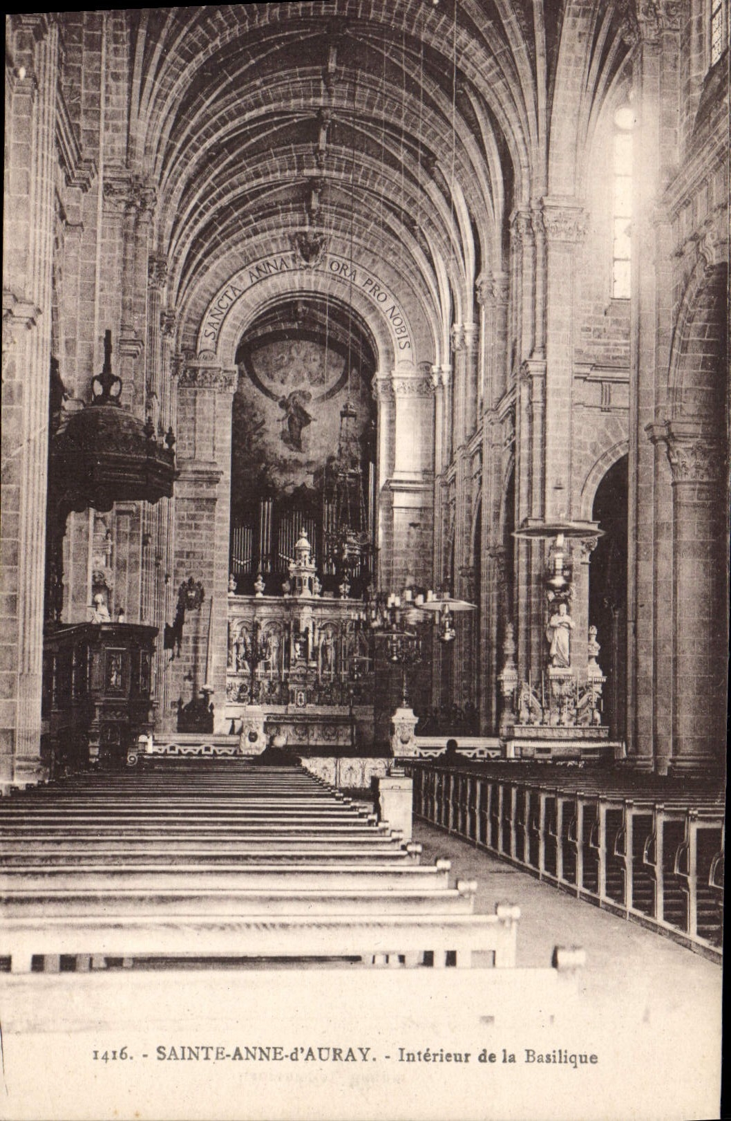 CPA Orgue Sainte Anne d'Auray Interieur de la basilique