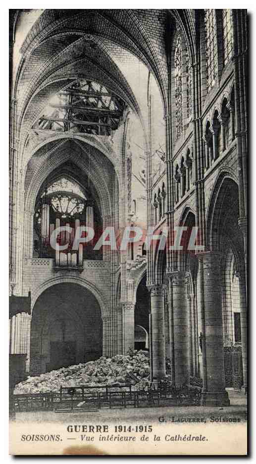 CPA Orgue Soissons Vue interieure de la cathedrale