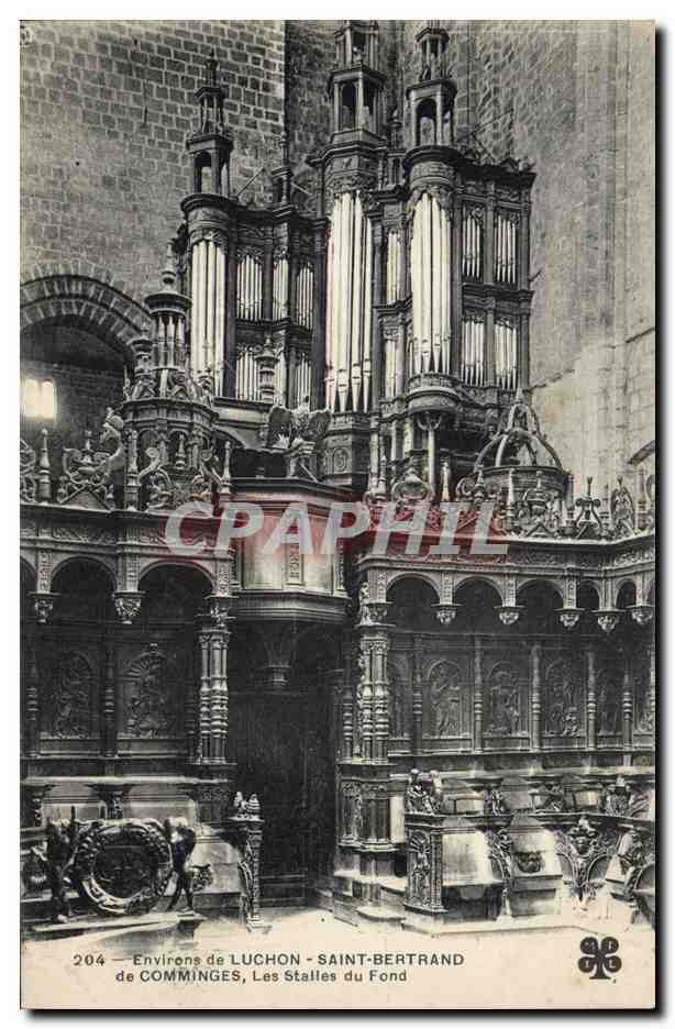 CPA Orgue Environs de Luchon Saint Bertrand de Comminges Les stalles du fond