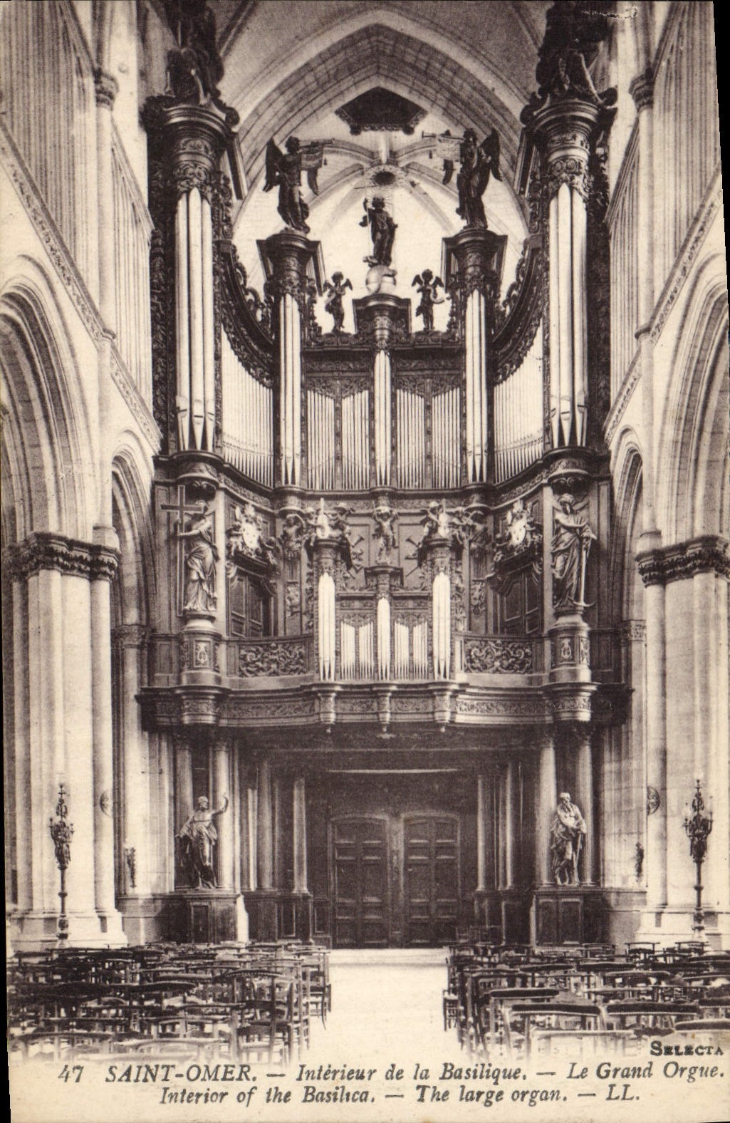 Saint-Omer — Intérieur de la Basilique — Le Grand Orgue — Selecta 47