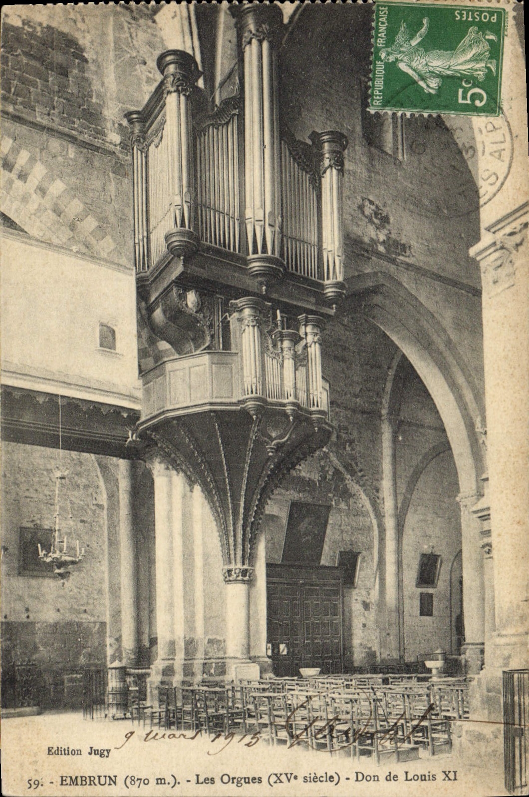 CPA Orgue Embrun Les orgues Don de Louis XI
