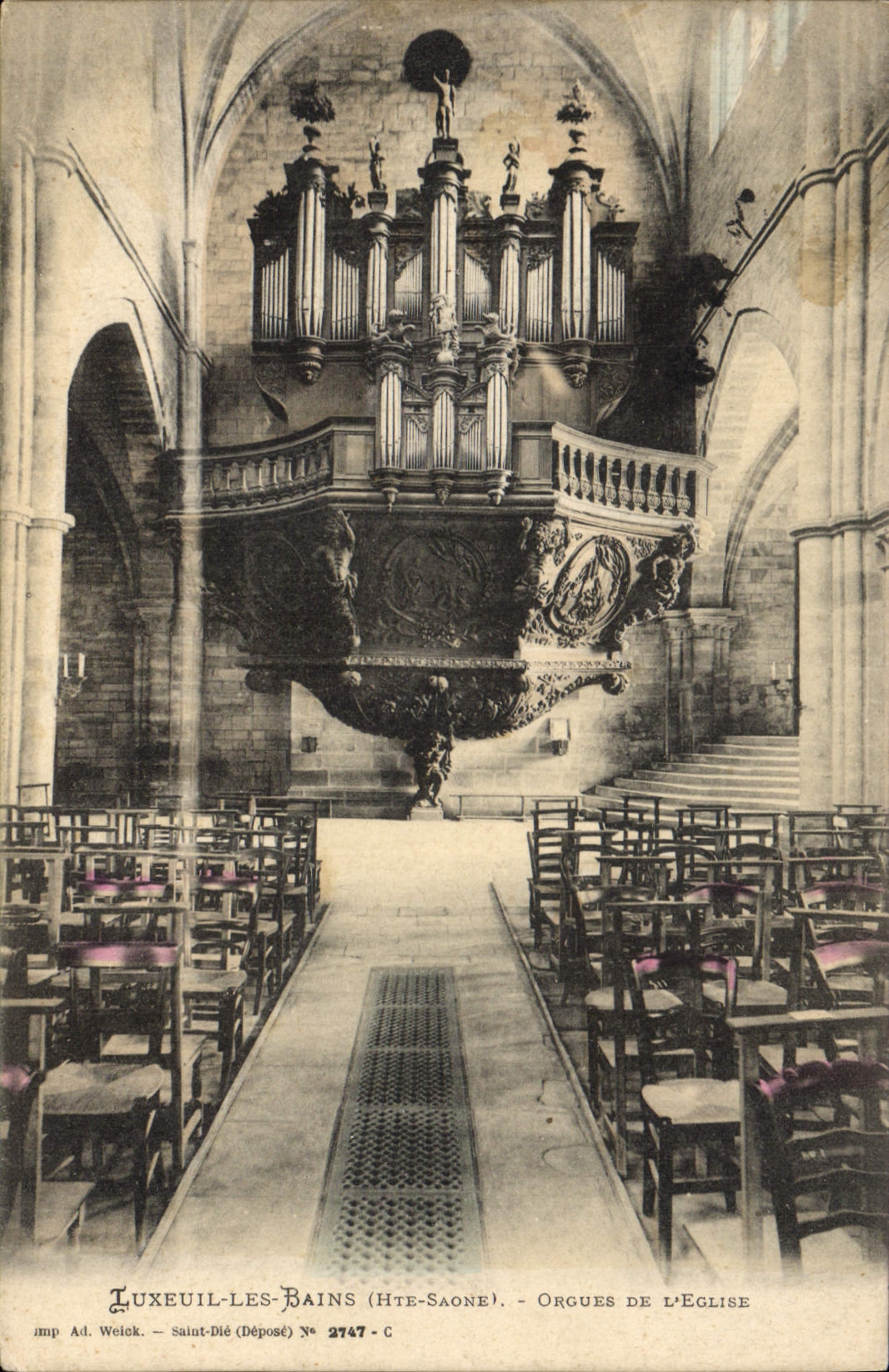 LUXEUIL-LES-BAINS (HTE-SAONE) — Orgues de l'église — imp. Ad. Welick, N° 2747-C