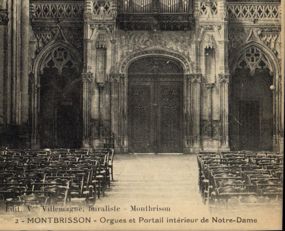 Montbrison - Orgues et Portail intérieur de Notre-Dame — Édit. N° Villemagne, buraliste