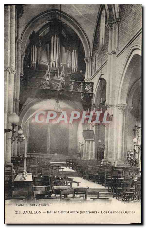 CPA Orgue Avallon Eglise Saint Lazare Les grandes orgues