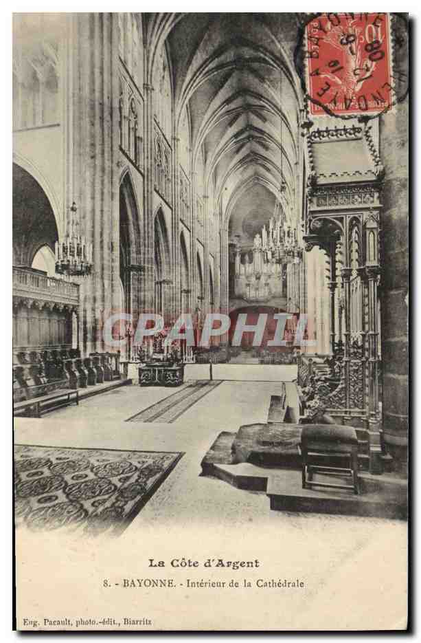 CPA Orgue Bayonne Interieur de la cathedrale