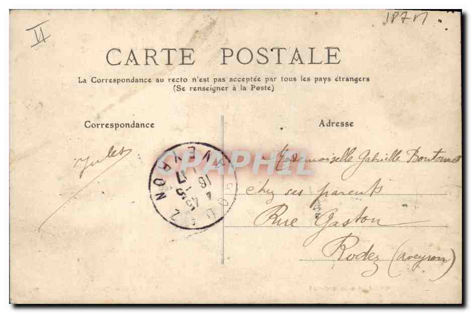 CPA Folklore Cantal  — Rückseite