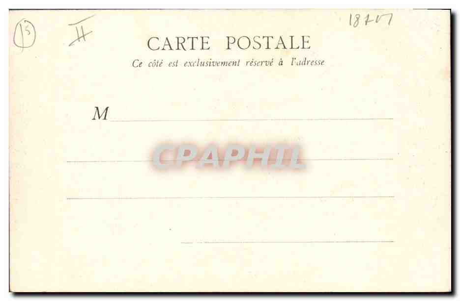 CPA Folklore Auvergne Auvergnats allant a la ville Cheval  — Verso